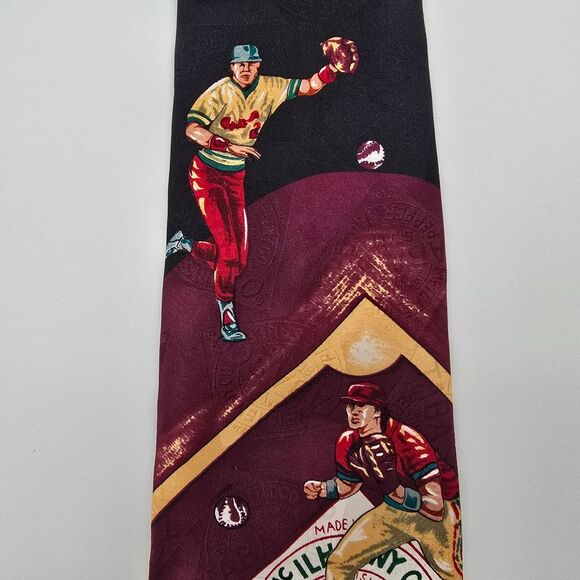 VTG Tabasco Baseball Men's Silk Tie 4x56 - Picture 3 of 6